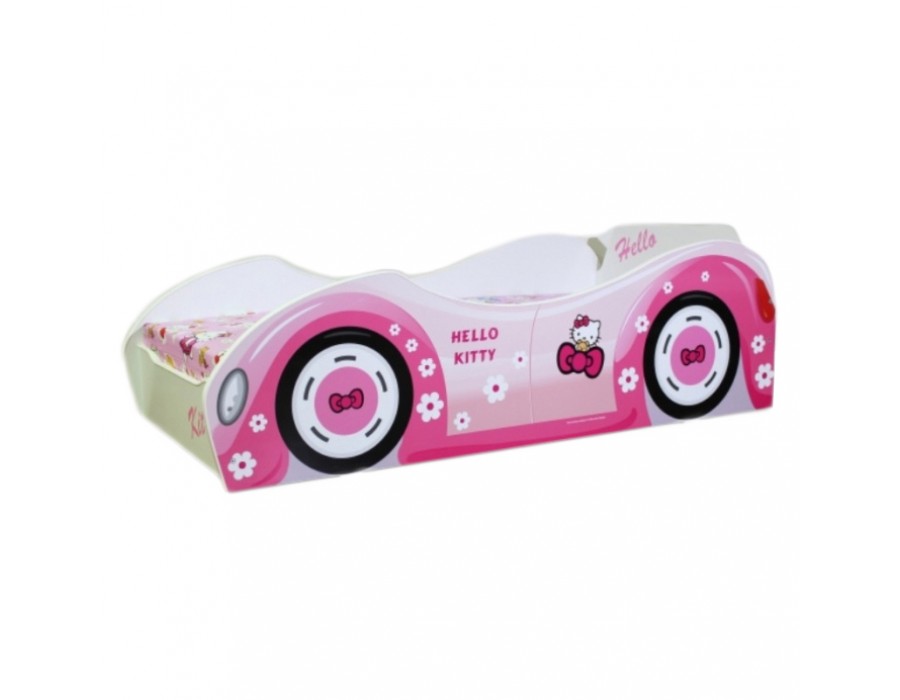 Pat Copii Hello Kitty Car Mare 160x80 - 2-12 ani