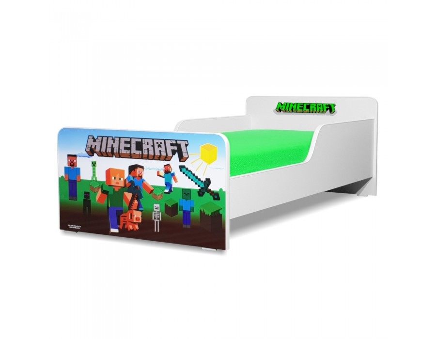 Pat copii Start Minecraft - Mic 140x70cm - 2-8 ani